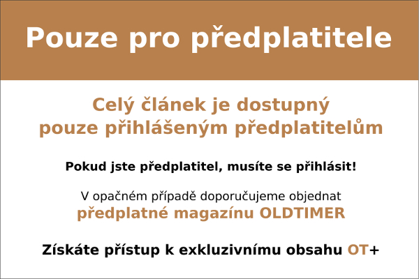 Předplatné magazínu OLDTIMER